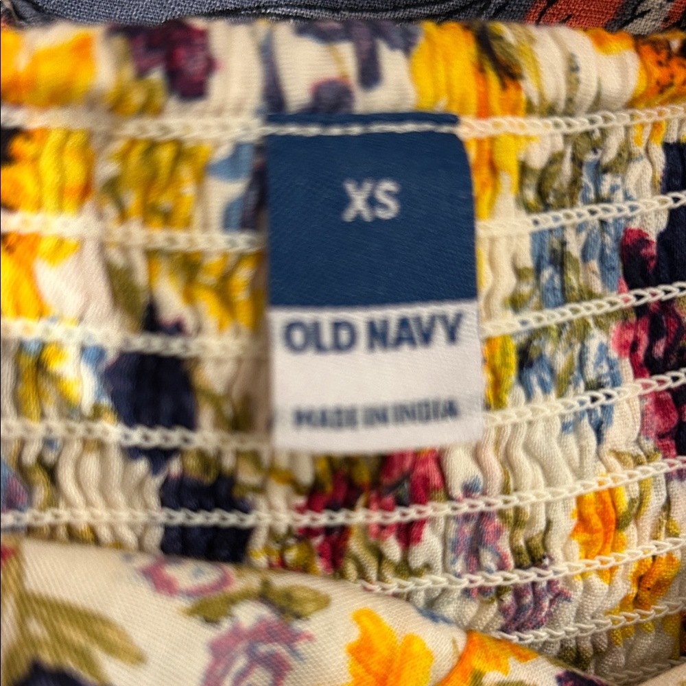 Old Navy Yellow Floral Tiered Midi Dress - Picture 2 of 7